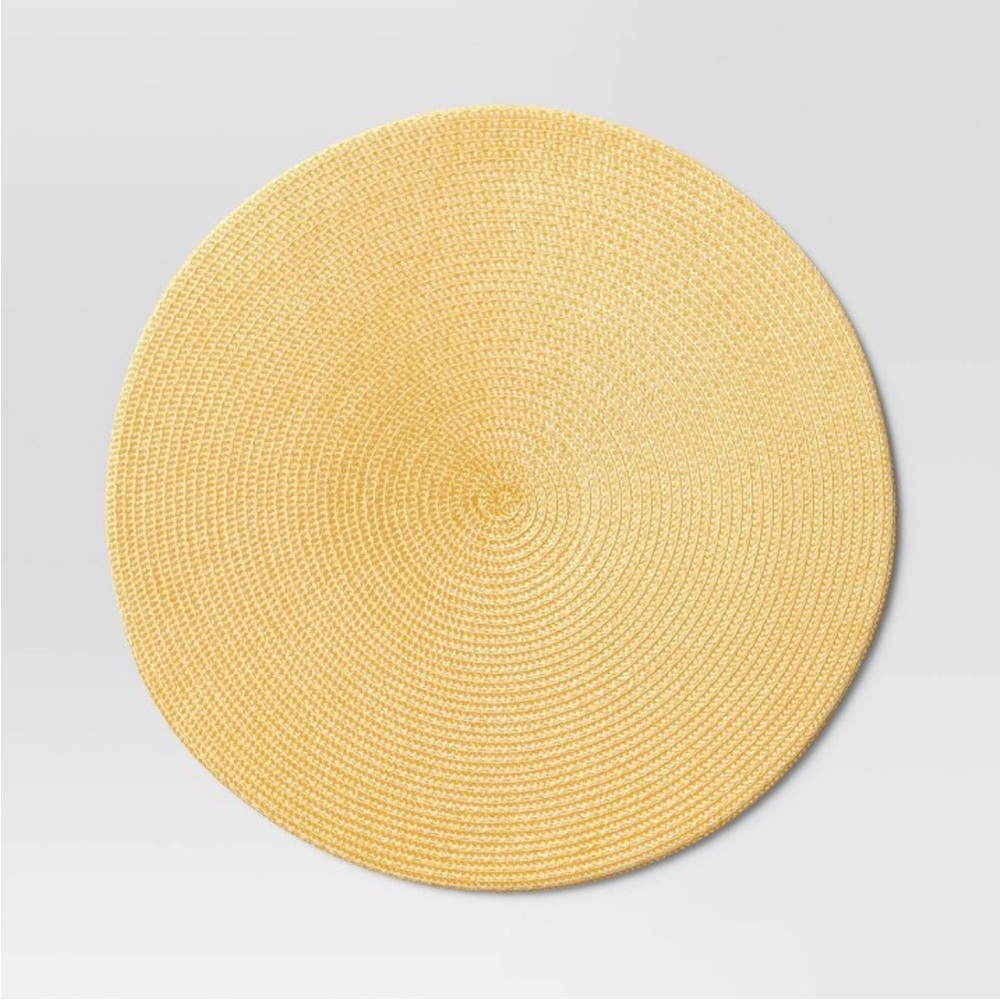 Threshold Yellow Round Placemat